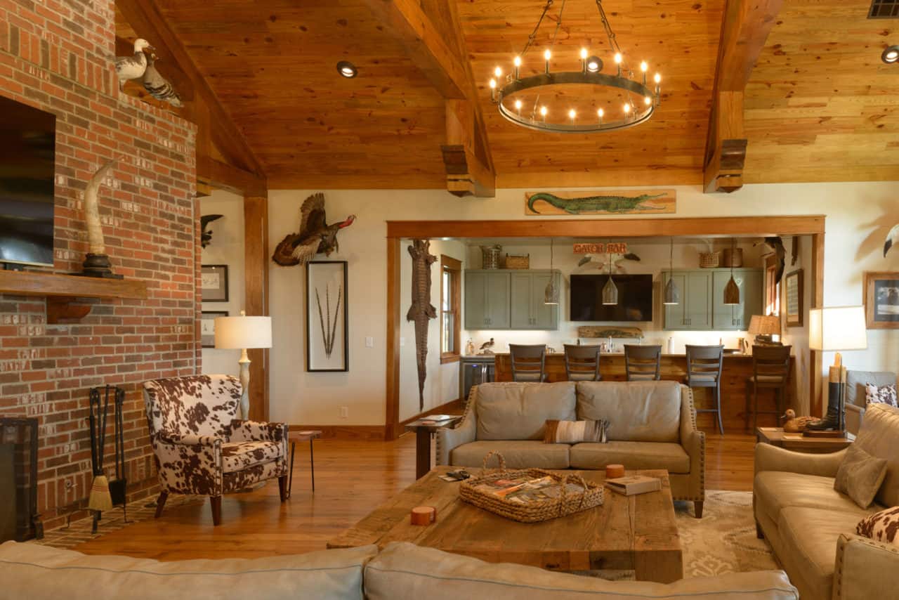 hunting lodge living room ideas